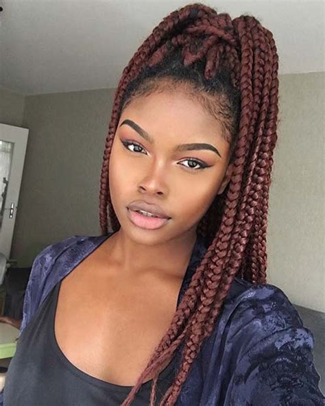 10 Pretty Box Braids with Color for Every Season