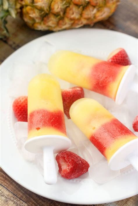 Pineapple Strawberry Ice Pops - Frugal Mom Eh!