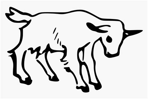 Goat Clip Arts - Goat Outline Clip Art, HD Png Download , Transparent Png Image - PNGitem