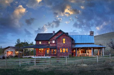 Inviting rustic ranch house embracing a picturesque Wyoming landscape