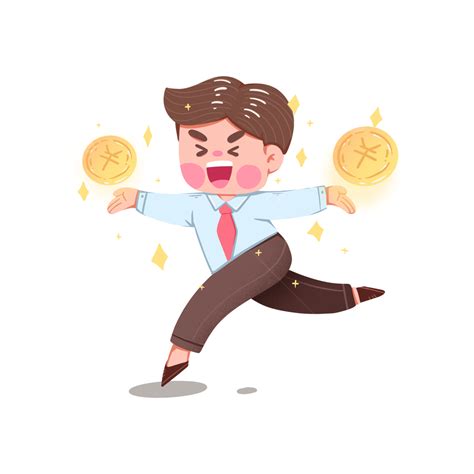 Cartoon Flat Style Salary Salary Character, Figure, Pay Salary, Pay Wages PNG Transparent ...