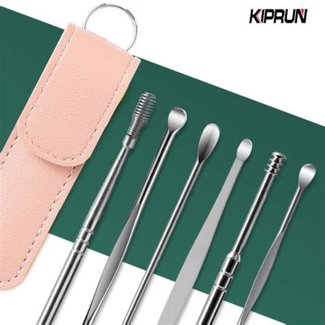 KIPRUN 6Pcs Ear Cleaner Wax Removal Tool Earpick Sticks Earwax Remover ...