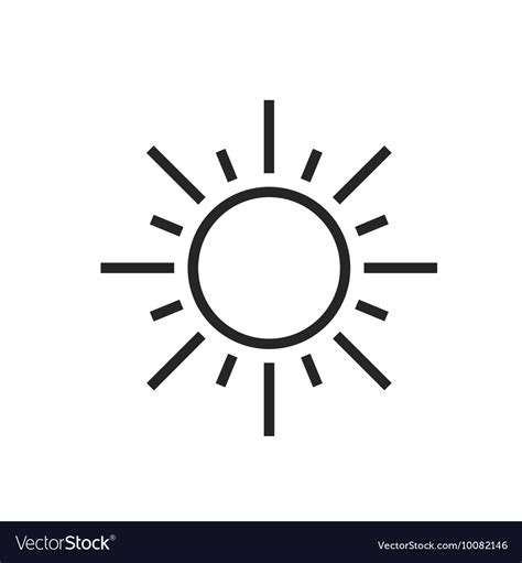 Sun sunny day weather forecast icon Royalty Free Vector