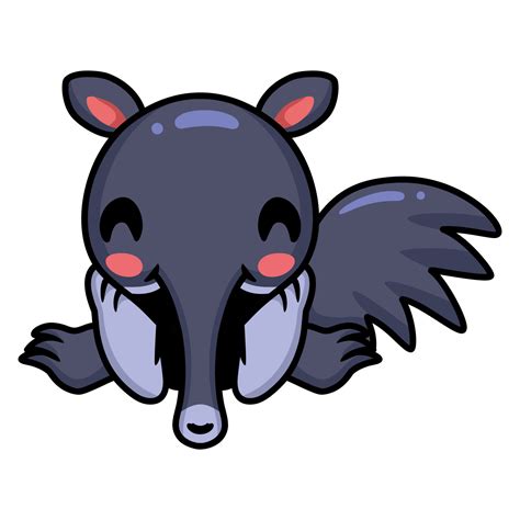 Cute little anteater cartoon character 13752928 Vector Art at Vecteezy