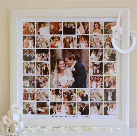 personalised wedding photo montage by the wonderwall print company | notonthehighstreet.com