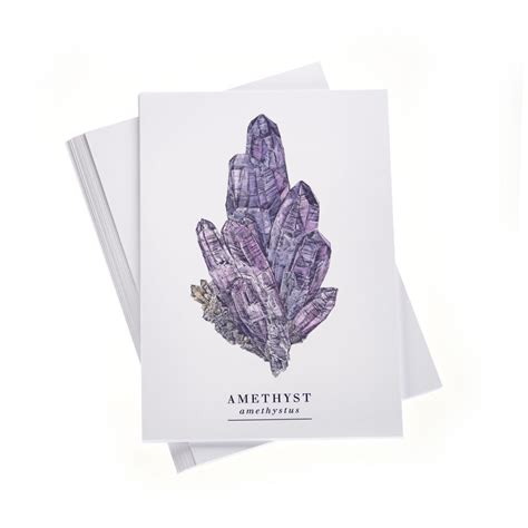 Amethyst Shard Illustrated A6 Postcard with Stickers