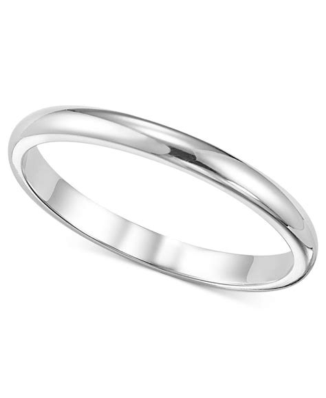 Macy's Women's Ring, 2mm Platinum Wedding Band & Reviews - Rings - Jewelry & Watches - Macy's ...