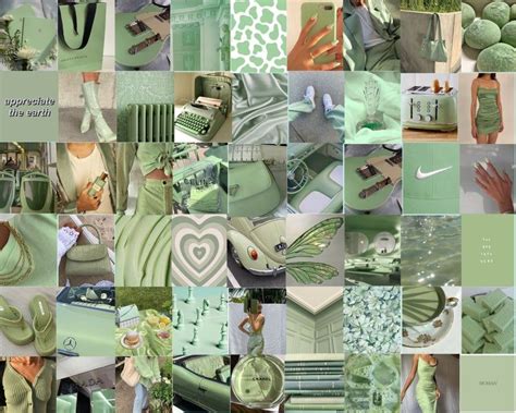 60 Sage Green Aesthetic Wall Collage Kit Digital Download - Etsy ...