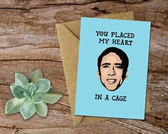 Nicolas cage card | Etsy