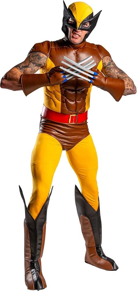 Amazon.com: X-Men Adult Wolverine Brown Costume : Clothing, Shoes & Jewelry