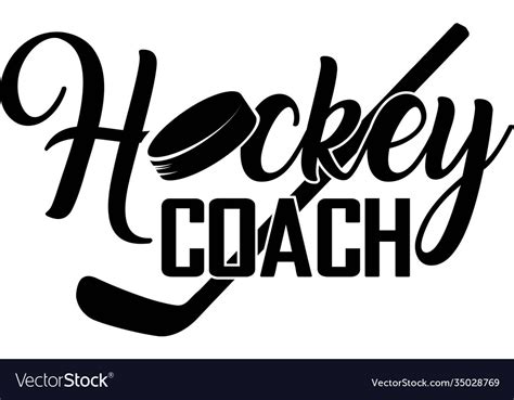 Hockey coach quote on white background Royalty Free Vector