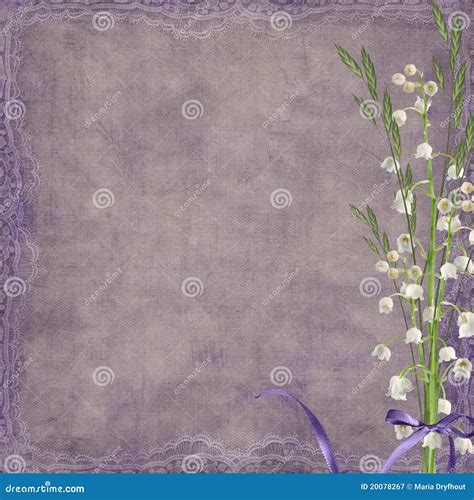 Lily of the Valley bouquet stock illustration. Illustration of lavender ...