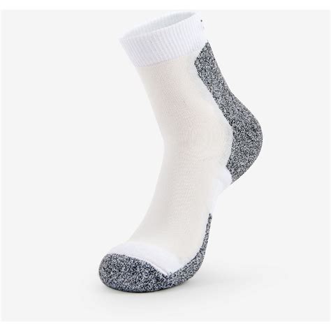 Thorlos Men's Light Cushion Running Ankle Socks - White & Black | BIG W