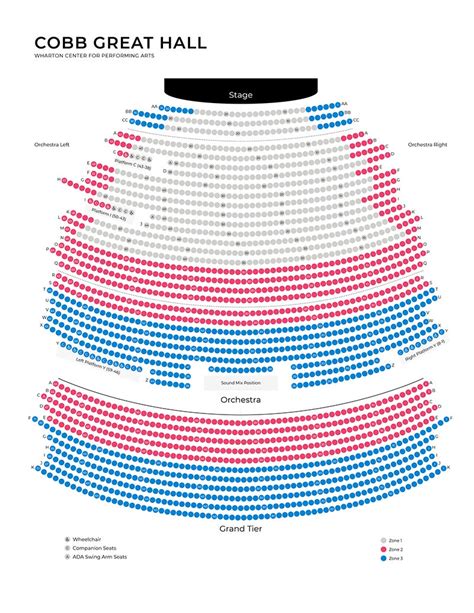 Seating Maps | Wharton Center for Performing Arts