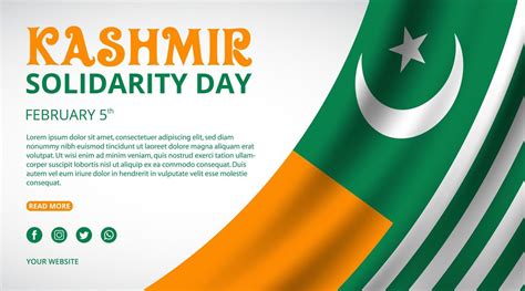 Kashmir day banner with a realistic flag 5266221 Vector Art at Vecteezy