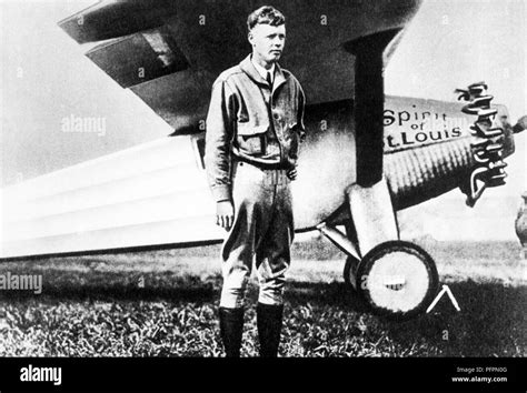 charles lindbergh with the plane spirit of st. loius, 1927 Stock Photo ...