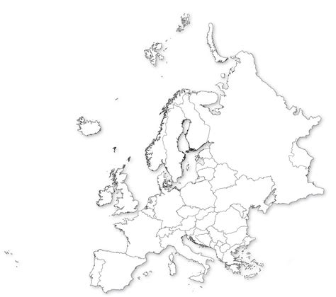 Europe Map With Outline