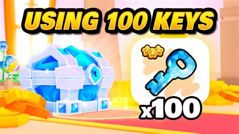 Using 100 Crystal Keys in Pet Sim 99 - Can we get the Huge Wizard ...