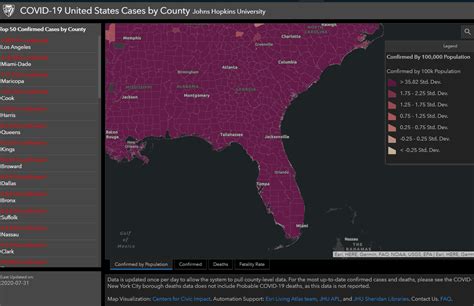 Johns Hopkins Covid map - GeoNet, The Esri Community