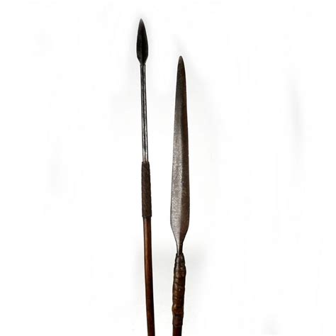 African Assegai and Short Spear Set - African - Tribal