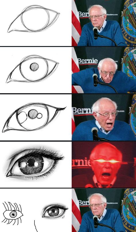 Drawing eyes be hard like : r/memes