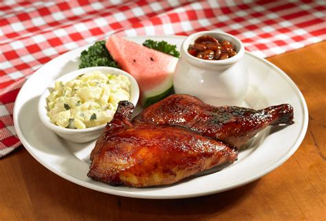 Tender, juicy, half-chicken plate. Hits the spot! | Lucille's BBQ Eats. | Pinterest | Chicken ...