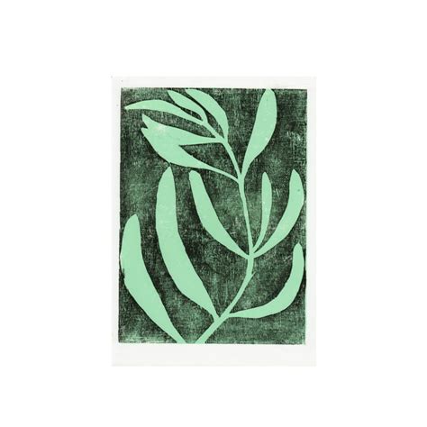 Modern Woodblock Print | Plant | limited edition by Tonicprints