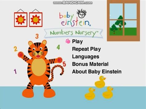 Numbers Nursery DVD Menu | The True Baby Einstein Wiki | Fandom