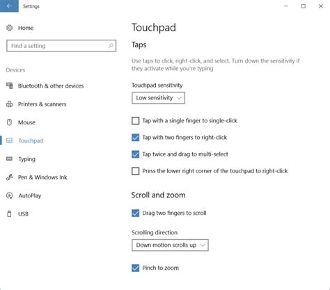 Precision Touchpad settings | Rob Pegoraro