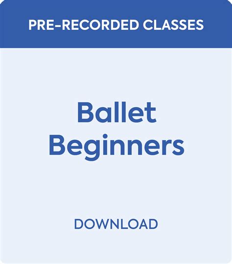 Pre-Recorded Ballet Dance Classes: Beginners - Sarah Moore Dance