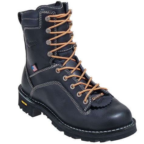 Danner Boots: Men's 17309 Black EH USA-Made Waterproof 8 Inch Quarry Work Boots