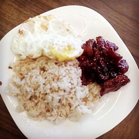 Tosilog (Tocilog): Filipino Breakfast Combo: Rice, Eggs...