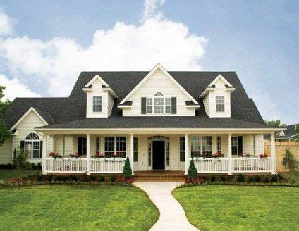 40 Ideas Farmhouse Country House Plans Porches | Country house plans ...