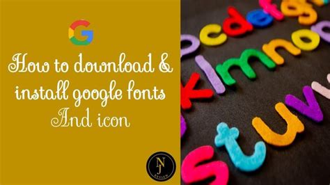 How to download & install google fonts and Icon| Copyright free fonts ...