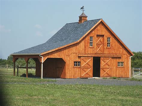 Center Aisle Horse Stable | Pole barn homes, Barn design, Barn plans