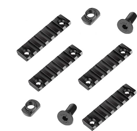 Amazon.com : Fidragon Metal Mlock Rail Mlock 7 Slot Rail Sections for mlok 4 Pcs Value Pack ...