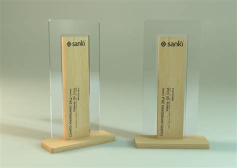 two wooden plaques with black and white logos on them, one is for sandki