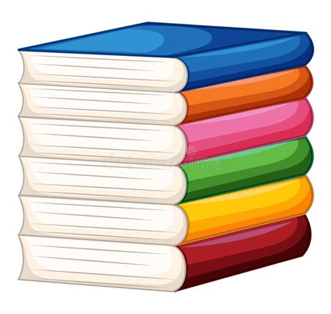 Stack of colorful books stock vector. Illustration of drawing - 61009702