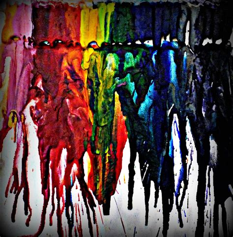 melted crayons | Melting crayons, Painting, Art