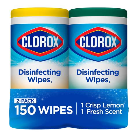 Clorox Disinfecting Wipes (150 ct Value Pack), Bleach Free Cleaning Wipes - 75 ct Each (Pack of ...