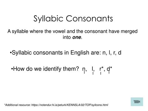 PPT - Syllabic Consonants PowerPoint Presentation, free download - ID:6216908