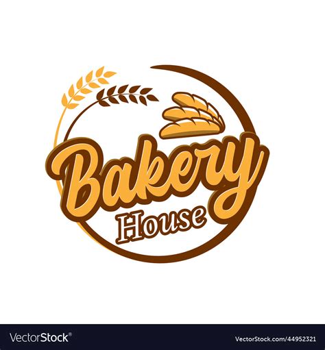 Vintage bakery house logo template retro logo Vector Image