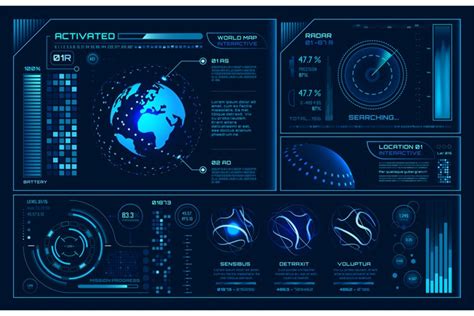 Futuristic hud interface. Future hologram ui infographic, in