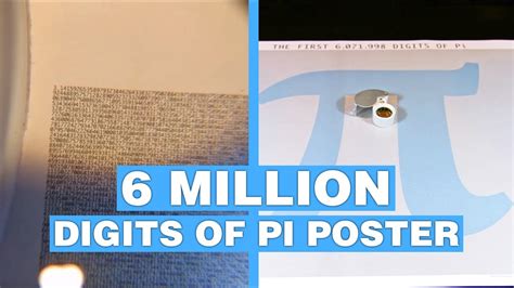 6 Million Digits Of Pi Poster - YouTube