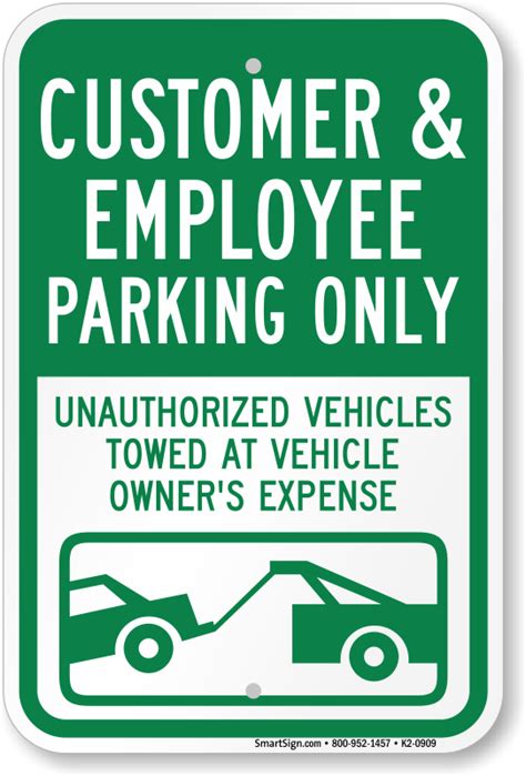 Employee Parking Only Sign