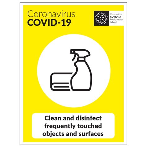 COVID-19 Clean And Disinfect Frequently Sign Construction Posters Ireland