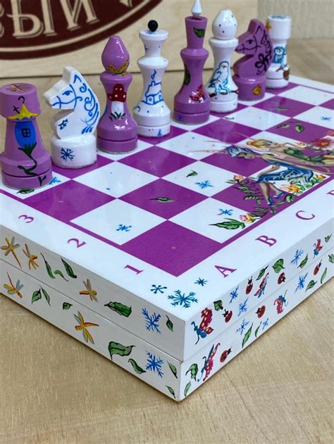 Fairies. A Wooden Painted Handmade Chess Set. | Etsy