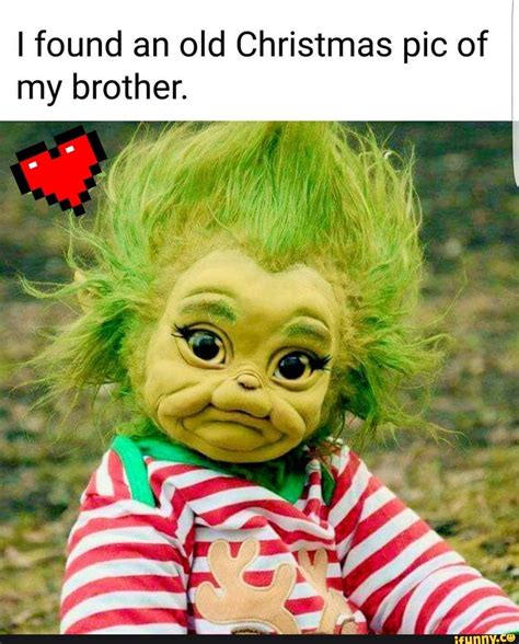 I found an old Christmas pic of my brother. - iFunny