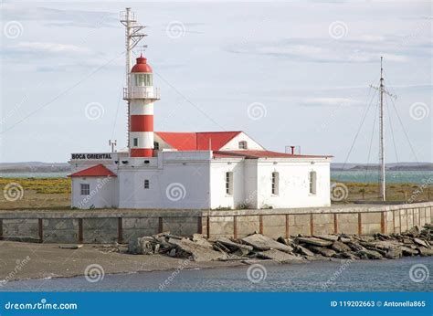 Lighthouse at Punta Delgada Along the Strait of Magellan, Chile Editorial Stock Photo - Image of ...