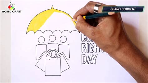 consumer day drawing for beginners | consumer day poster drawing